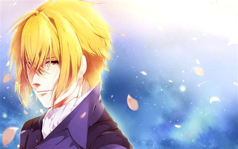 Anime Male Young Blond Petals Wallpaper Coolwallpapersme