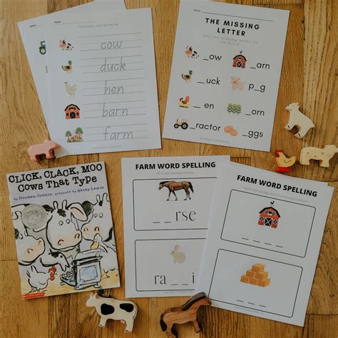 Click Clack Moo Cows That Type Spelling Activities Bundle My Mountain