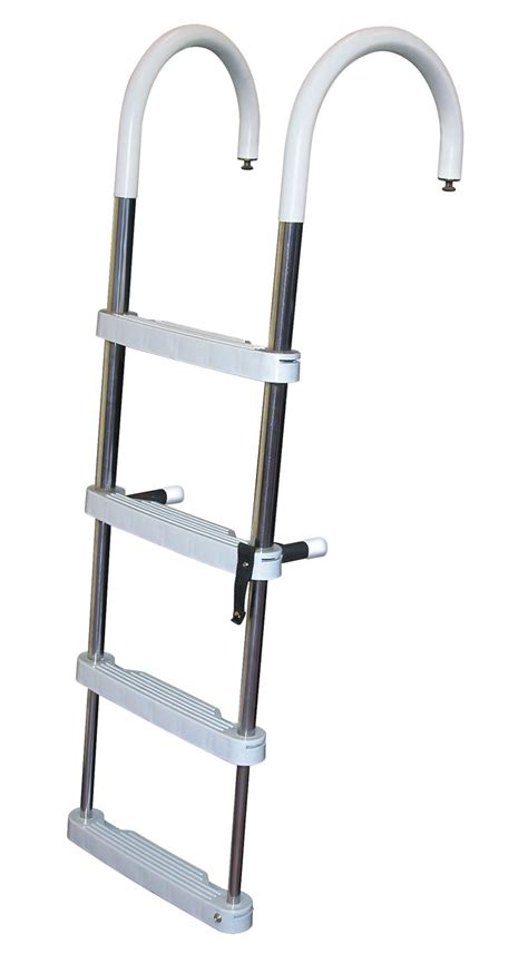 4 Step Stainless Steel Telescoping Pontoon Ladders