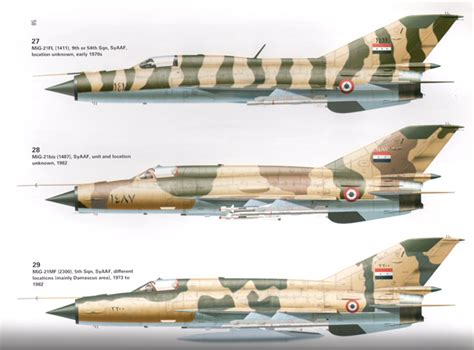Syrian Airforce Mig 21bis Ca 1982 Colours Aircraft Cold War