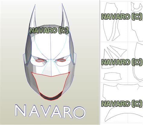 Batman Printable Template Batman Helmet Pepakura Batman Mask