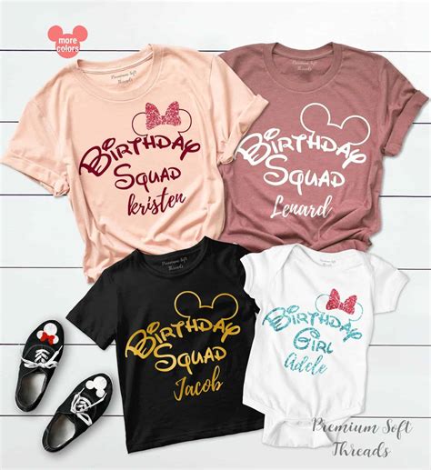 Birthday squad shirts birthday party shirts birthday group. 13 Cute and Funny Matching Disney Family Shirts (March 2021)