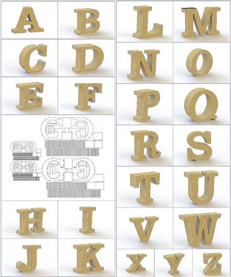 Alphabet Digits Laser Cut Design Files Dxf Cdr Cnc Etsy