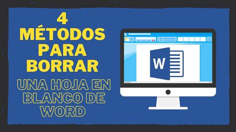 CÓmo Eliminar Una Hoja En Blanco De Word 4 MÉtodos Youtube