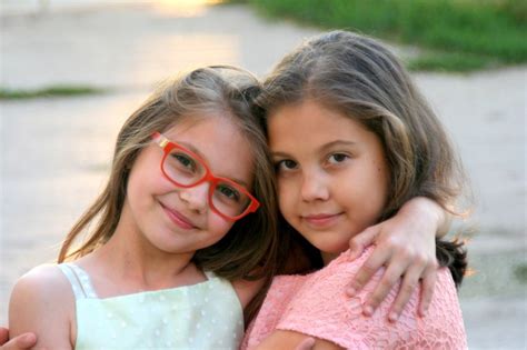 Friendship Two Caucasian Child Girls Together Free Image Download