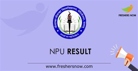 Npu Result 2023 Released Ug Pg Exam Results