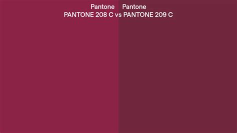 Pantone 208 C Vs Pantone 209 C Side By Side Comparison