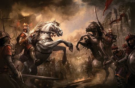 Battle Between Richard The Lionheart And Saladin Cavaleiros Medievais
