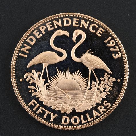 1973 Bahamas 50 Dollar Gold Coin Ebth