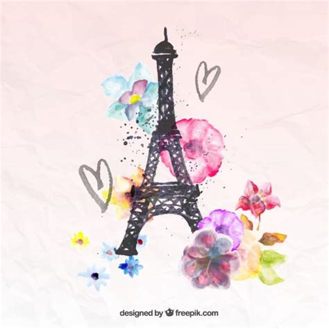 Scopri ricette, idee per la casa, consigli di stile e altre idee da provare. Pintados a mano, la torre eiffel | Vector Premium