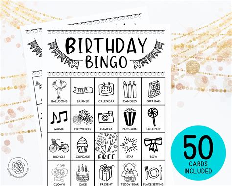 Free Printable Birthday Bingo Cards A37