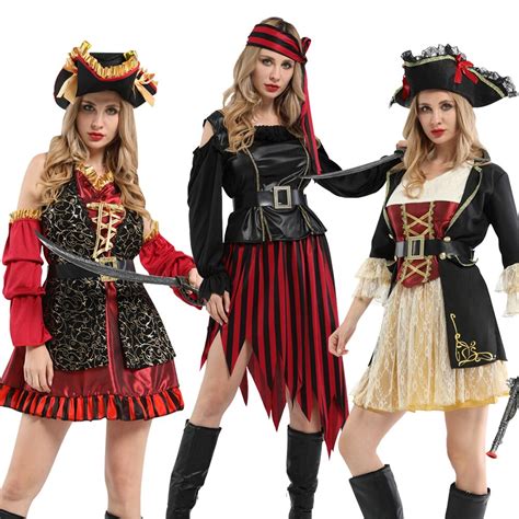 Halloween Cosplay Costume Captain Pirates Caribbean Jack Sparrow Pirate