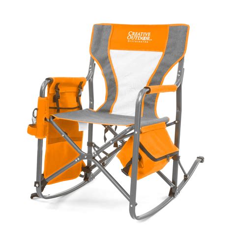 Camping Rocking Chair With Side Table Tw