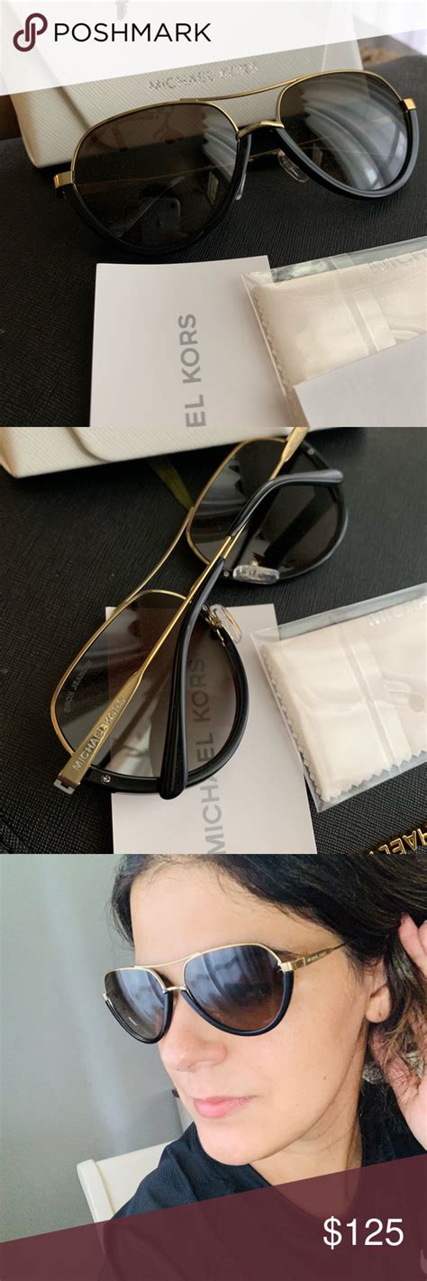 new mk black gold sunglasses beautiful avatar new mk sunglasses super stylish including case