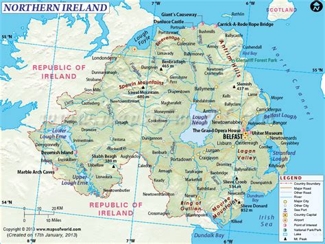 Map Of Northern Ireland Northern Ireland Map Northern Ireland Map
