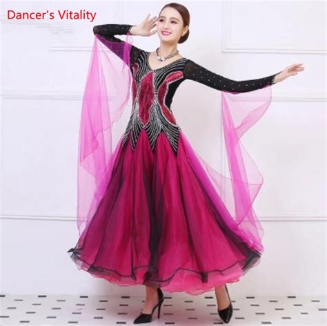 Ballroom Dancing Dress Newest Design Woman Modern Waltz Tango Dance Dress Standard Sexy Dress