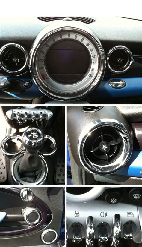 Countrymanpaceman Interior Chrome Dash Trim Ring Kit Mini Cooper