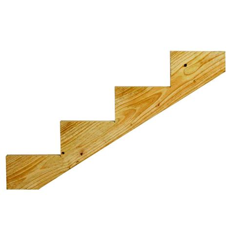 4 Step Ground Contact Pressure Treated Pine Stair Stringer 0623454