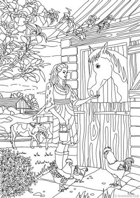 Farm Life Bundle 10 Printable Adult Coloring Pages From Etsy