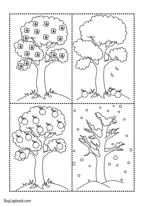 Four Seasons Worksheets For Kindergarten