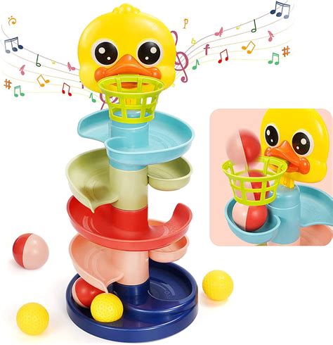 Ball Drop Toys Ucradle 5 Layer Ball Drop And Roll Swirling Tower Baby