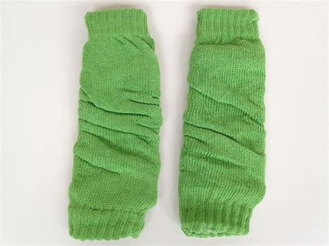 Last One Knitted Lime Green Leg Warmers Size 2