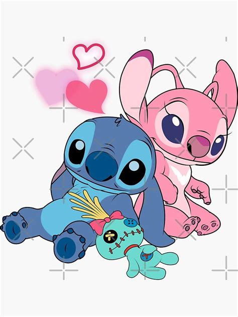 Pegatina Stitch And Angel 2 De Falchi In 2021 Lilo And Stitch