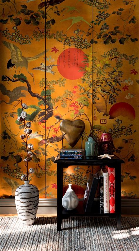 Traditional Japanese Wallpaper Designer Wallpaper Panel Etsy