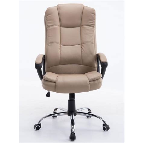 Le fauteuil cuir tout confort, c'est ce que représente le fauteuil de bureau fan. Fauteuil de bureau PARAGUAY cuir, Taupe - Chaisepro.fr