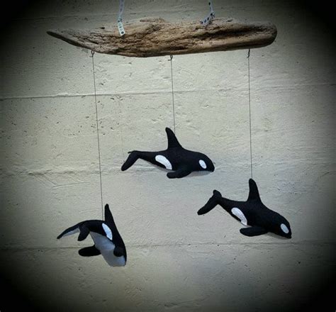 Orca Killer Whales Felt Mobile Marine By Zillygrildesigns Orcas