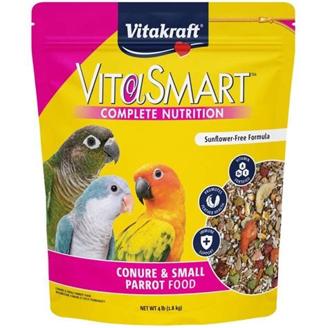 Vitakraft VitaSmart Complete Nutrition Parrot Conure Food 4 Lb Bag