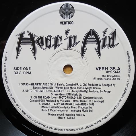 Hear N Aid Hearn Aid Lp Stars 1985 Check The Exclusive Video Of The