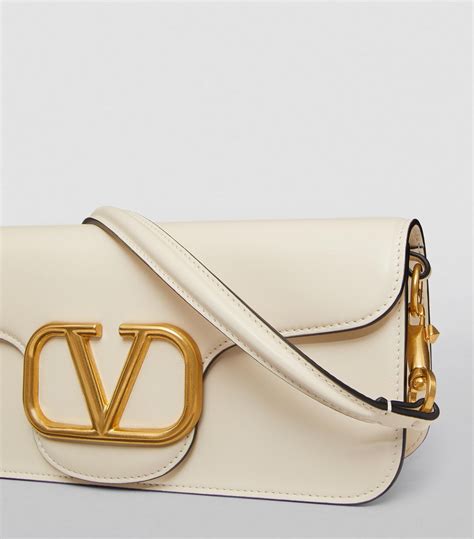 Womens Valentino Garavani White Leather Loco Shoulder Bag Harrods Uk