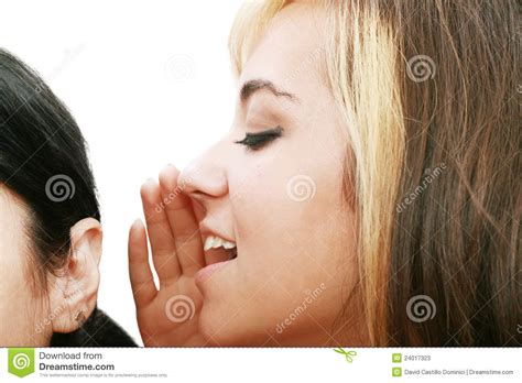 Women Talking And Listening To Gossip Stock Photos - Image: 24017323