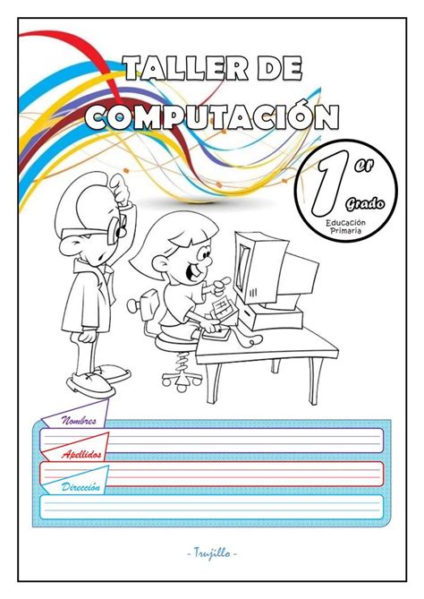 A Coloring Book With The Title Taller De Computacion Written In Spanish