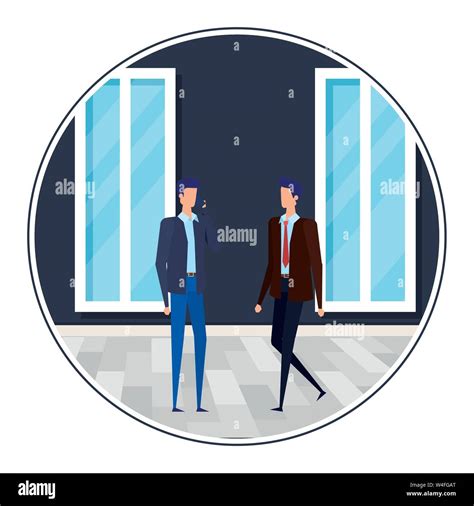 Elegant Businessmen In The Workplace Characters Stock Vector Image
