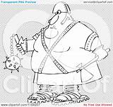 Flail Axe Executioner Outlined Holding Clipart Cartoon Vector Royalty Djart sketch template