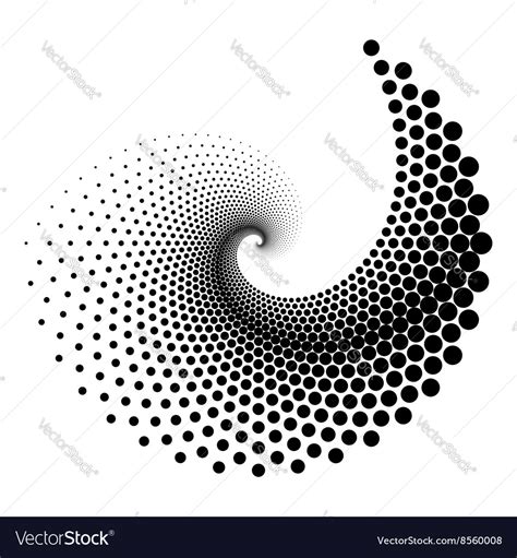 Design Spiral Dots Element Royalty Free Vector Image