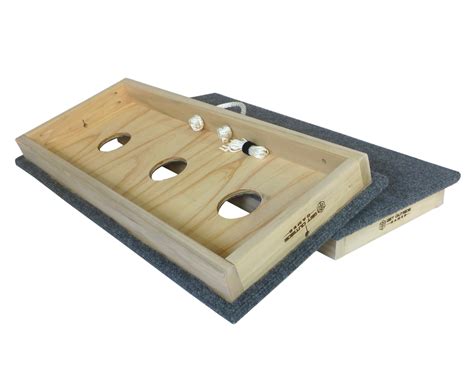 These professional quality boxes have our fancy looking rebel wood finish and gray carpet. 16x36 Full Size Premium 3 Hole Washer Toss Game Boards-VVBDS