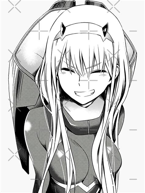 Zero Two Manga Smile Sticker For Sale By Cookiestyle Redbubble