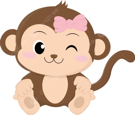 Monkey Cute Monkey Sticker Monkey Lover Monkey Girl Png And Vector