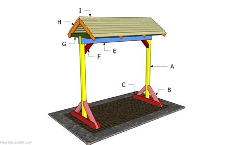 Porch Swing Frame with Roof - Free DIY Plans | HowToSpecialist - How to ...