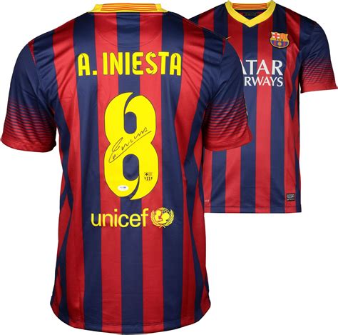 Authentic Autographed Soccer Jerseys Andres Iniesta Barcelona