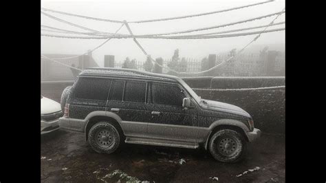 Khởi động Mitsubishi Pajero V33 2003 dưới trời băng giá - YouTube
