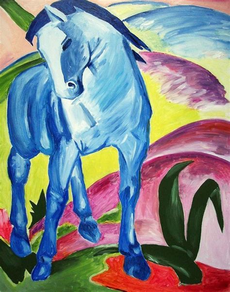 Blue Horse By Franz Marc Blue Horse Contemporary Art Painting Art
