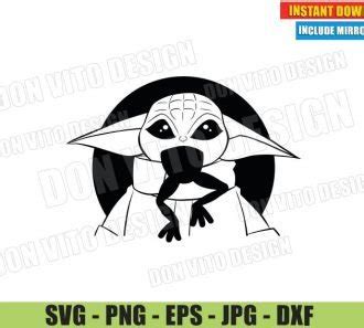 Mamalorian Baby Yoda SVG Vinyl Cut File Mandalorian SVG Ai