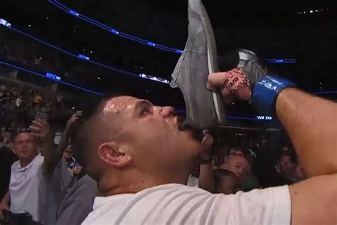 Shoey Watch Tai Tuivasa Drink From All The Shoes At Ufc 225