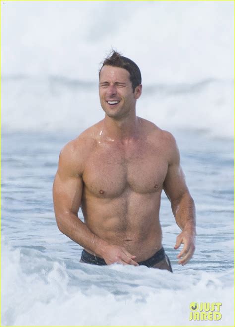 Shirtless Glen Powell Looks Hotter Than Ever While Filming Beach Scene With Sydney Sweeney For