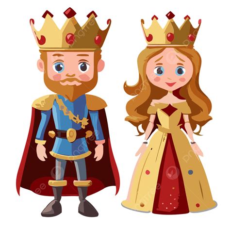 Homecoming King And Queen Vector Sticker Clipart Cartoon Characters
