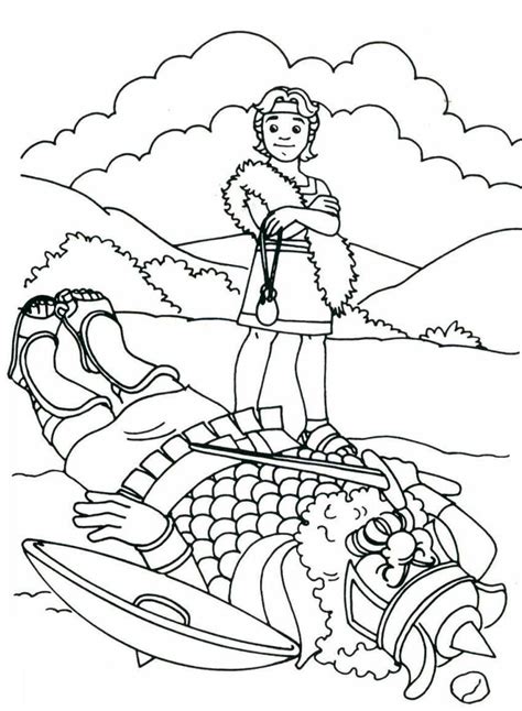 David Y Goliat Bible Story Coloring Pages Bible King Coloring Pages
